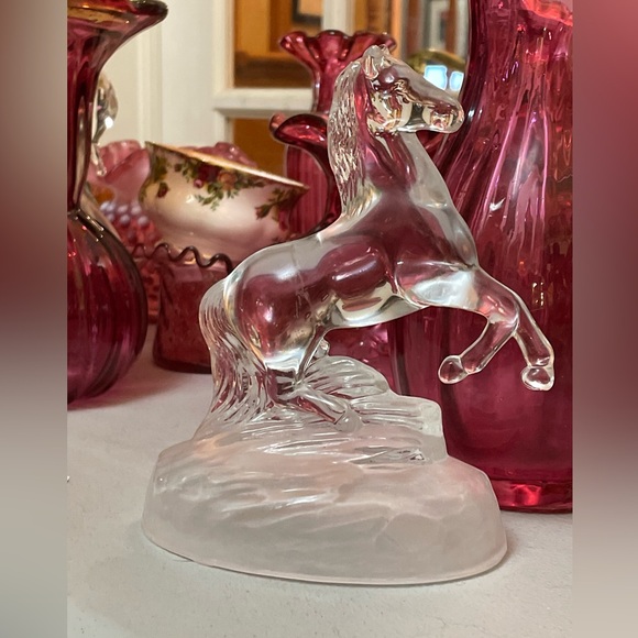 Crystal D’Arques Horse Figurine Clear Glass - Picture 1 of 14